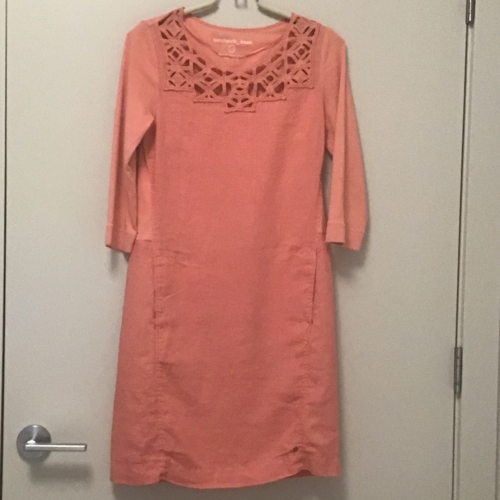 Coral Sandwich Dress 34